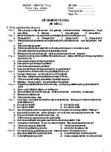 Đề thi môn Lịch sử Lớp 11 - Mã đề 01 - Trường THPT Đạ Tông